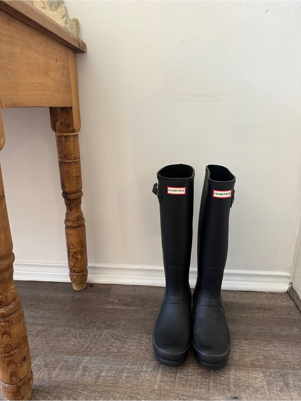 Hunter Matte Black Knee-High Rain Boots